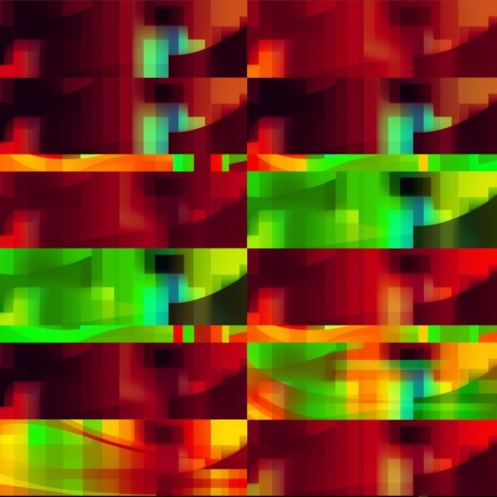 Heatmap visualization showing attention weights between frames in a video sequence, with brighter colors indicating stronger attention connections and demonstrating how temporal attention spans multiple frames